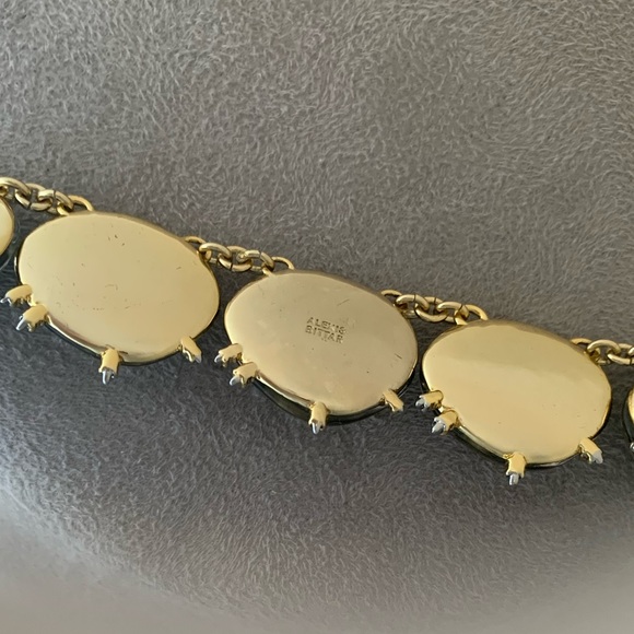 ALEXIS BITTAR • NEW Crystal Studded Satin Silk Lucite Spiked Starburst Necklace - Picture 11 of 15